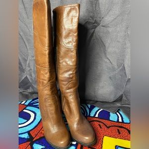 Guess knee high Brown leather boots